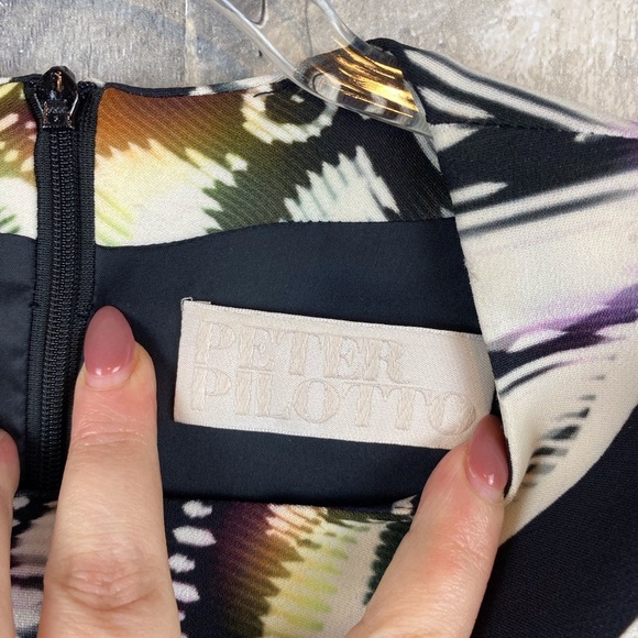 Peter Pilotto Graphic Design Paisley Cottagecore Sheath Dress Size 6. - Picture 11 of 13